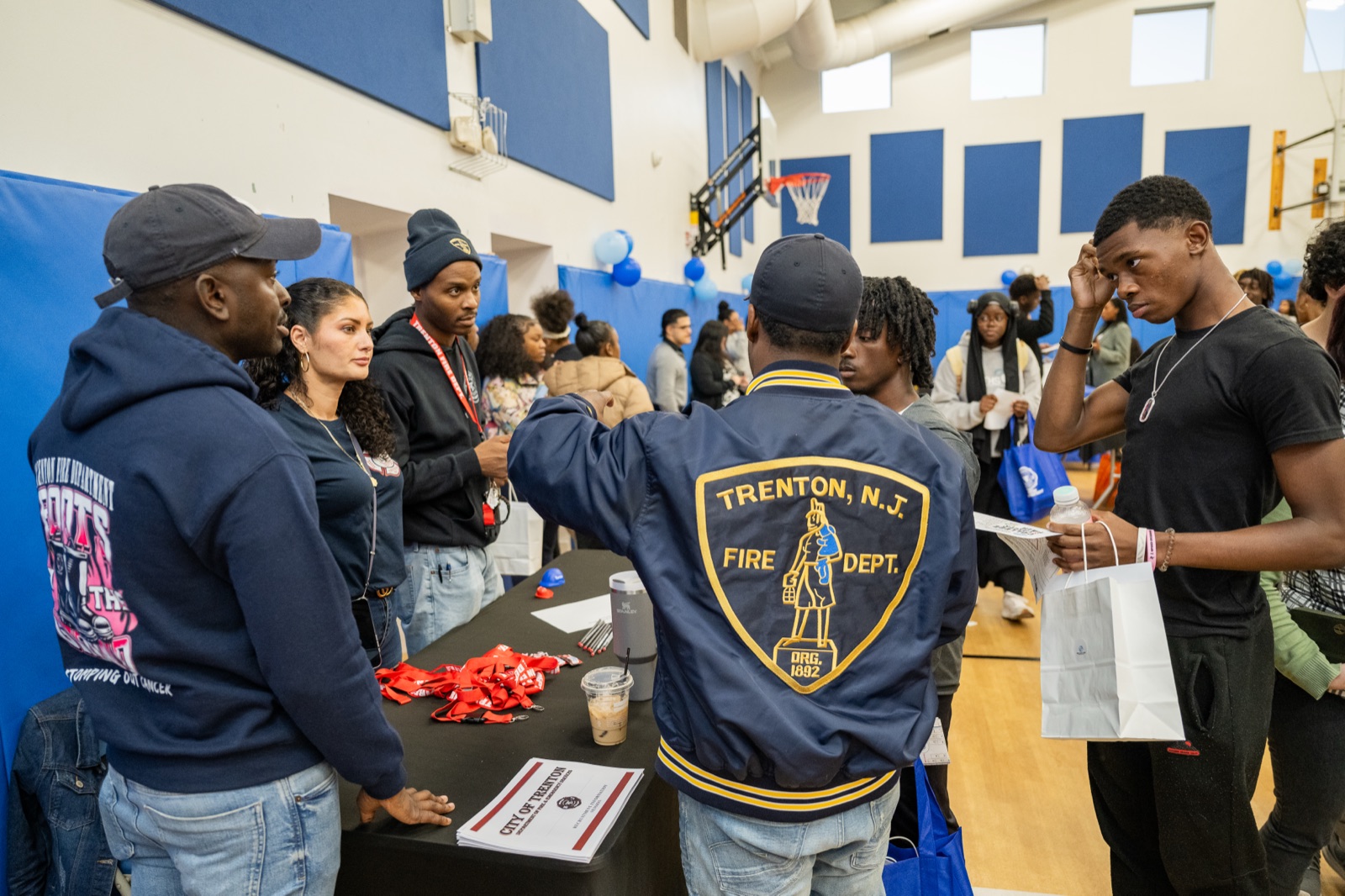 CJ Burnett at a Trenton community and public-service event.